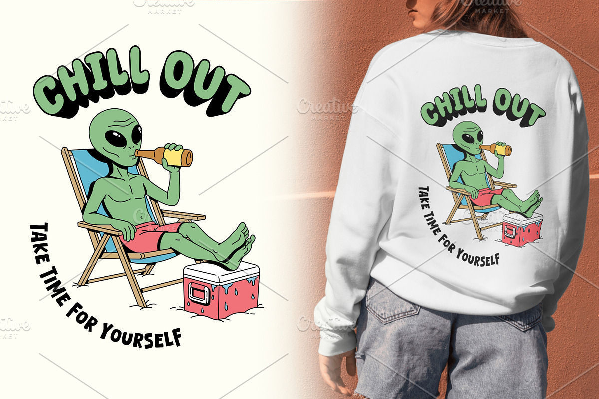 Alien: 5 illustrations stay relaxed, a Person Illustration by gunaonedesign (Photo 3 of 10)