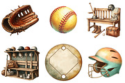 Watercolor Softball PNG Clipart, a Graphic by CitraGraphics (Thumbnail 2 of 4)