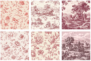 French Toile De Jouy Seamless Patter, a Pattern Graphic by DreamArtGraphic (Thumbnail 3 of 4)
