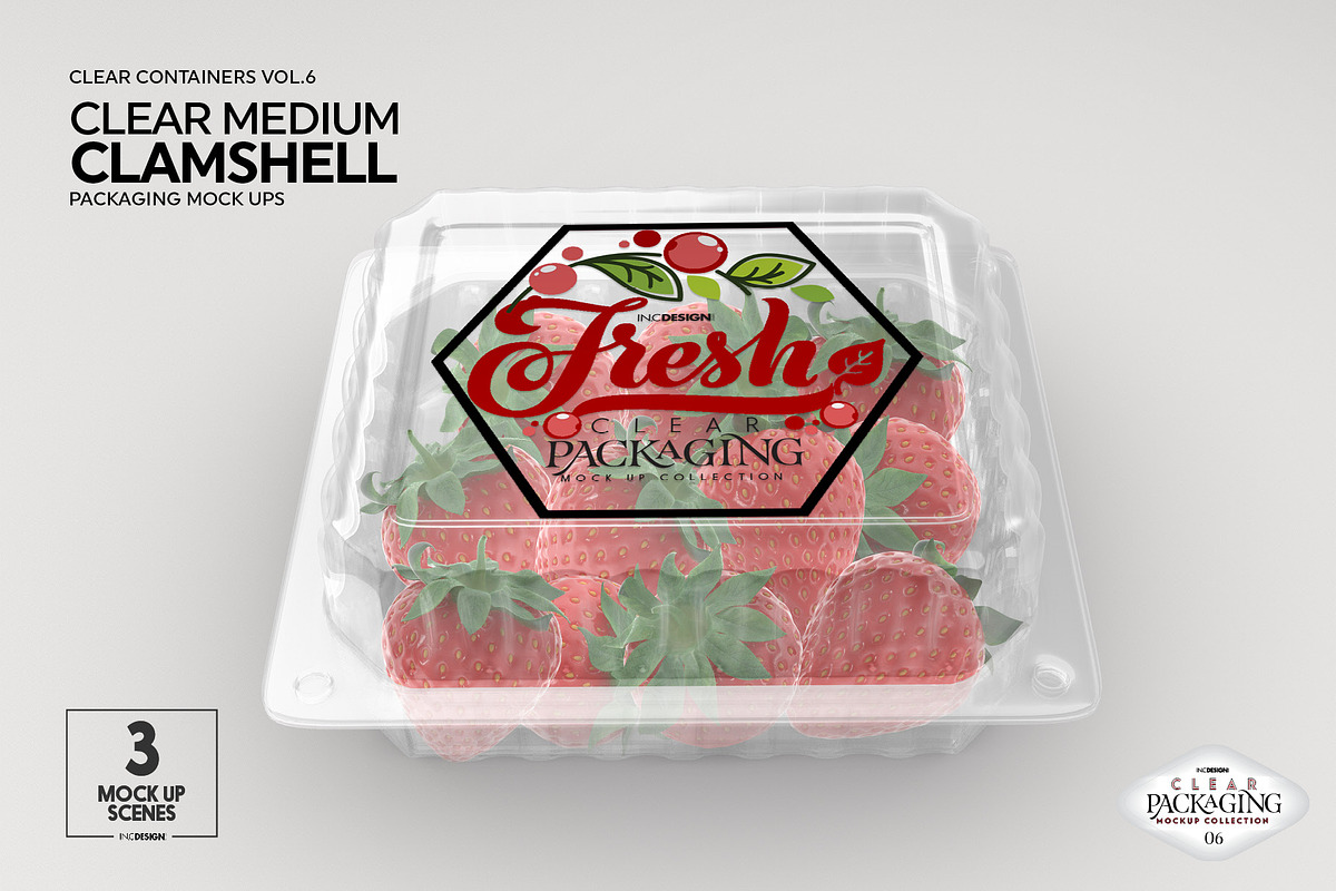 Medium Clamshell Packaging Mockup, a Product Mockup by INCDesign (Photo 9 of 16)