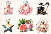 Watercolor Perfume Clipart, an Illustration by Libby Wishes (Thumbnail 2 of 7)
