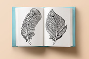 Hand drawn boho feathers, an Illustration by Julia_Snegireva (Thumbnail 2 of 4)