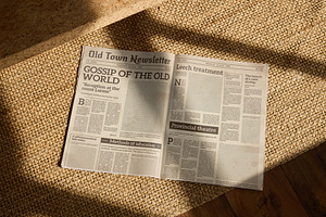 Mockup Of Customized Newspaper Front