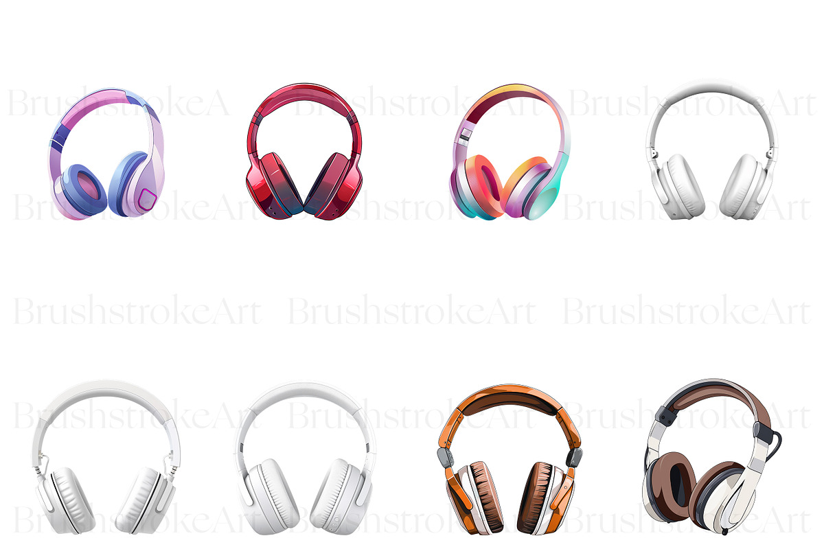 Headphone Clipart, Headphone PNG, an Object Illustration by BrushstrokeArtGB (Photo 6 of 9)