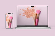 Macbook Pro iPad iPhone 13 Mockups, a Mac Mockup by Illusiongraphic (Thumbnail 2 of 34)
