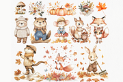 Whimsical Woodland Clipart Fall, an Animal Illustration by ClipArtCharm (Thumbnail 3 of 6)