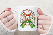 Merry Christmas Deer With Bow PNG, an Illustration by Sublimation Artist (Thumbnail 4 of 9)