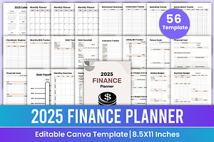 2025 Finance Planner Canva Template