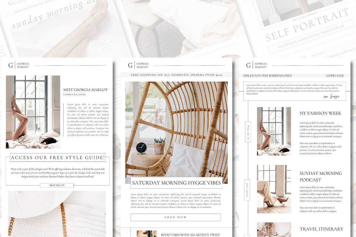 Modern Newsletter | Email Newsletter, a Templates & Theme by The Edits Shop (Photo 3 of 9)
