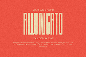 Allungato - Tall Display Font