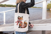 Faux Embroidery Christmas Fox with S, an Illustration by CrexoraLab (Thumbnail 6 of 6)