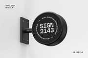 Wall Mounted Signboard Mockup Set, an Advertising Mockup by RamStudio2 (Thumbnail 3 of 13)