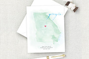 Watercolor Map of Georgia, an Illustration by Beloved Paper (Thumbnail 6 of 6)