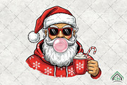 Cool Santa Xmas Art- Santa Christmas, an Illustration by Craft Nest (Thumbnail 1 of 6)