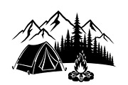 50 Camping Mountain Vector Bundle, an Illustration by jahid234 (Thumbnail 16 of 51)