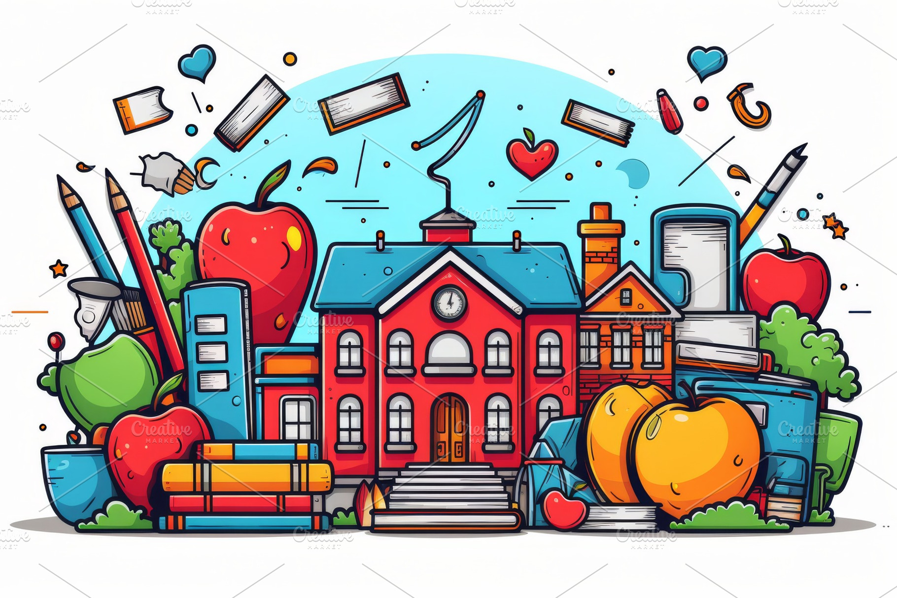 Back to school elements, a School & Education Photo by Pixeness Studio