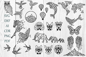 20 Geometric Animals