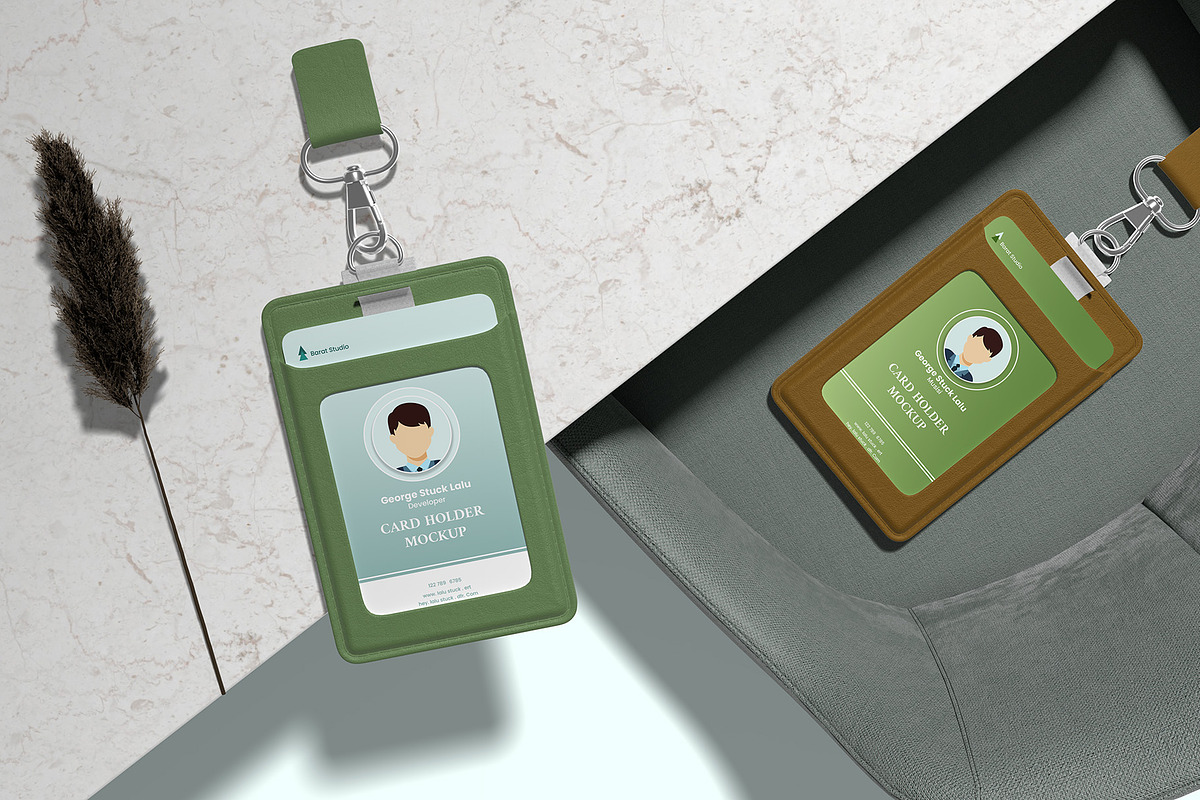 ID Card Holder Mockup, an Advertising Mockup by Graphicbars (Photo 4 of 8)
