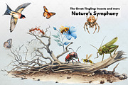 Nature's Symphony: Insects & More, an Illustration by Dazzling Art Boutique (Thumbnail 1 of 6)