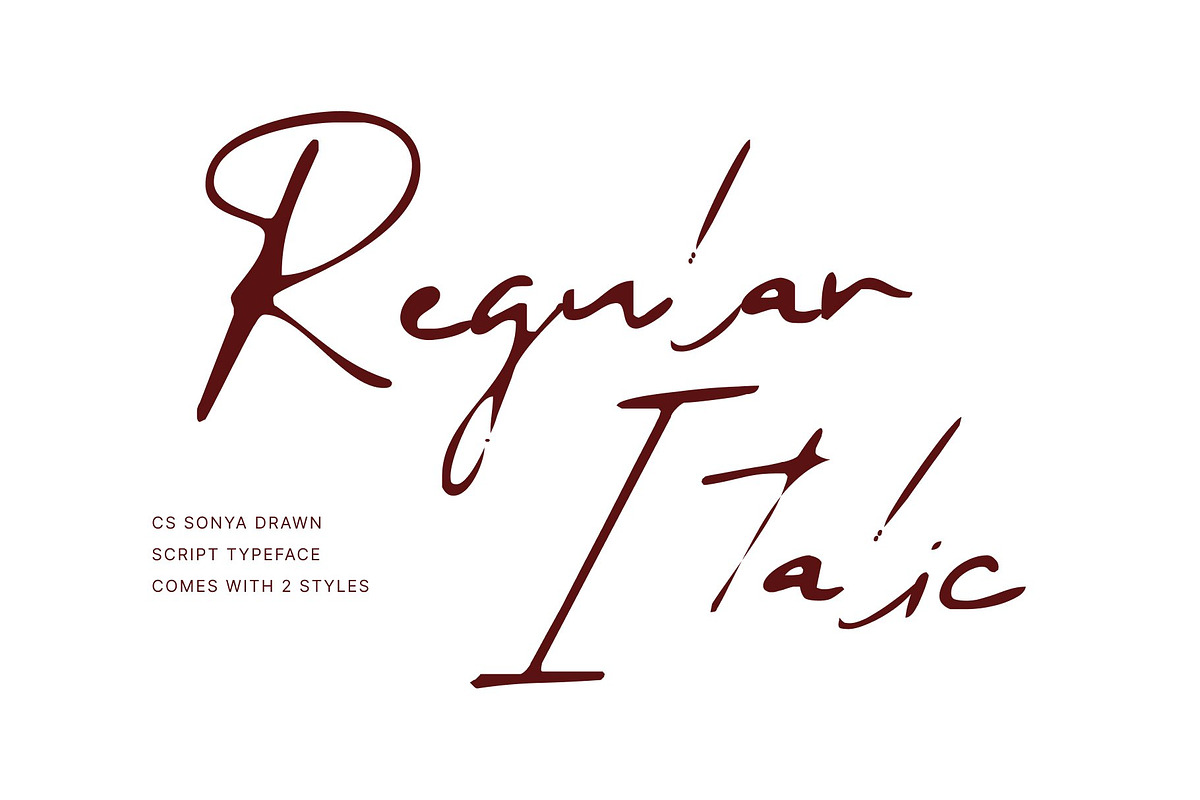 CS Sonya Drawn, a Script Font by Craft Supply Co. (Photo 5 of 8)