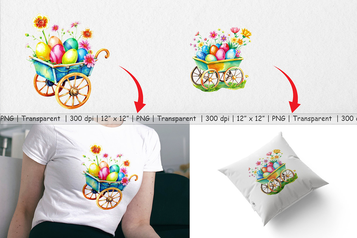 Cart Easter Clipart, a Graphic by Artnoy (Photo 3 of 5)