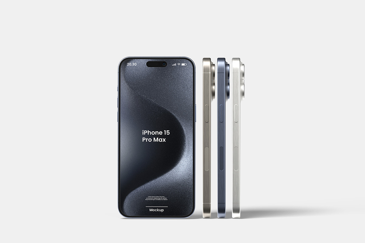 iPhone 15 Pro Max Mockup, an iPhone Mockup by Graphicbars (Photo 11 of 20)