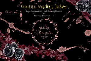 Feminine Logo with Branding Package