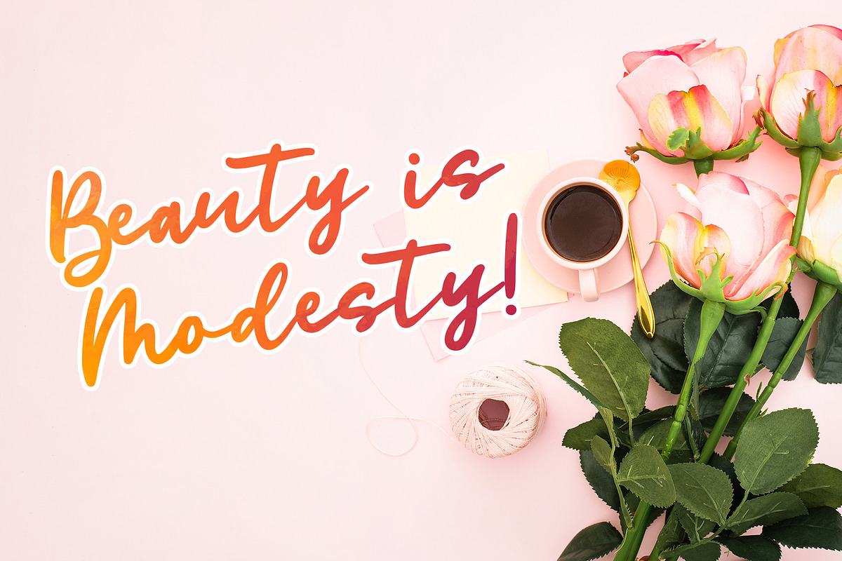 Modesty Script - Handwritten Font preview 4