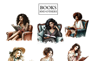 Book clipart, Books lover, girl png, a Person Illustration by VM PARTYS  BY TAIRUMA (Thumbnail 5 of 10)