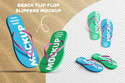 Flip Flop Beach Slippers Mockup Pack, a Templates & Theme by mocko (Thumbnail 1 of 6)