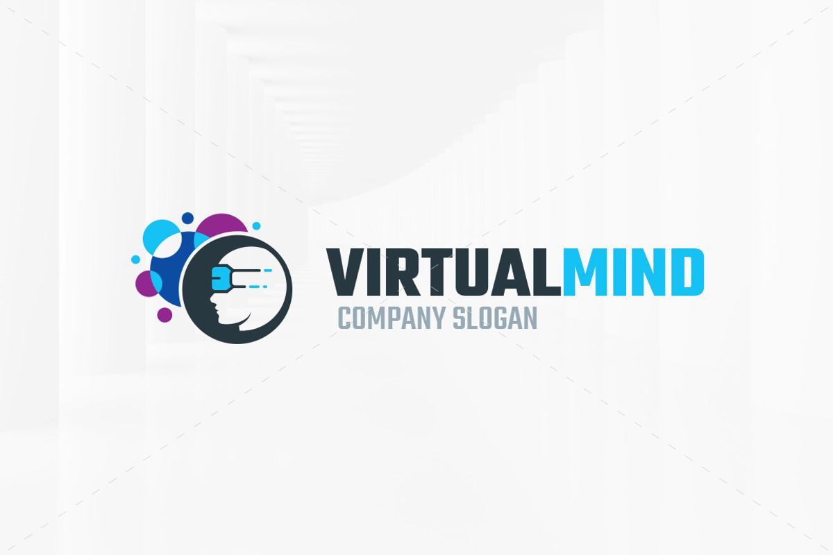 Virtual Mind Logo Template, a Branding & Logo Template by LOGOMAGINE