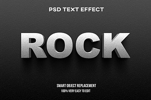 Rock Text Effect Psd