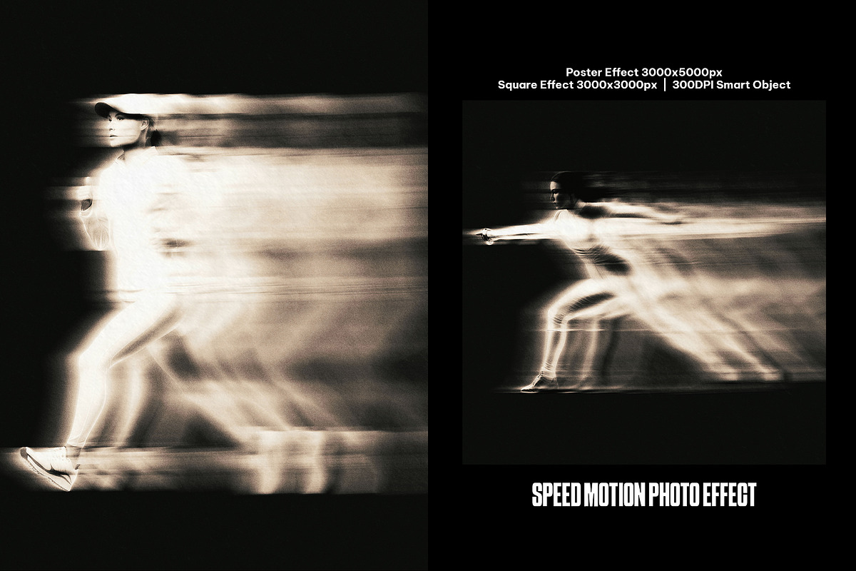 Speed Motion Square,Poster Effect, a Layer Style Add-On by iDoodle Studio (Photo 1 of 4)