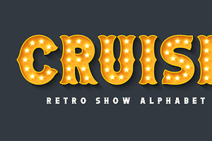 Retro circus alphabet design, an Object Graphic by RevelStockart