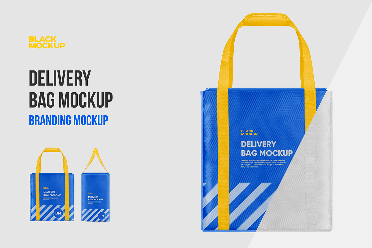 Delivery Bag Mockup, a Packaging Mockup by BlackMockup (Photo 1 of 10)