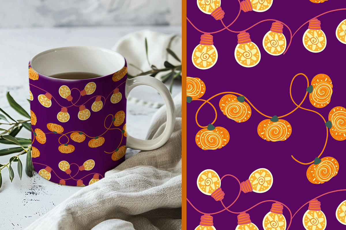 Halloween light clipart & patterns, a Seasonal Illustration by Carpet Tapete Pretzel (Photo 13 of 14)