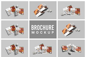 A4 Bifold Brochure Mockup Bundle 67