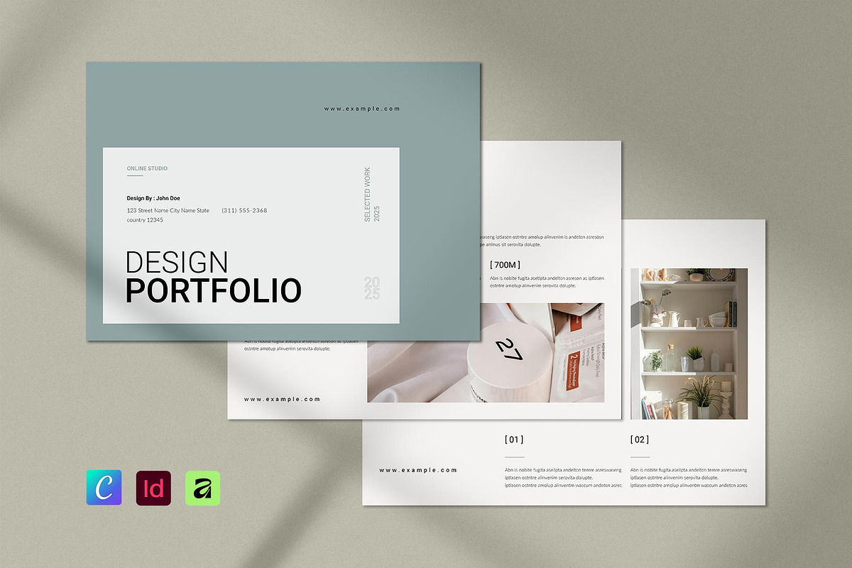 Portfolio & Resume Template Landscap, a Brochure Template by ElvinPrint (Photo 1 of 8)