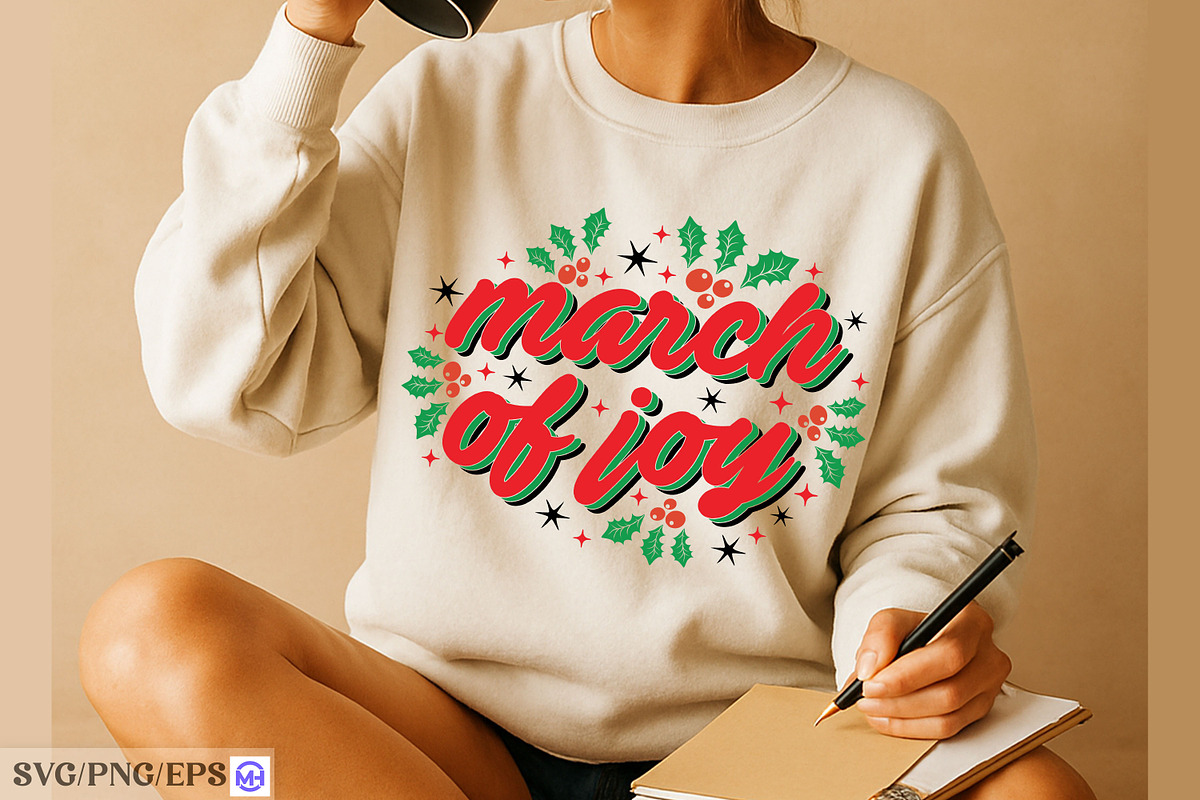 March of Joy Christmas SVG PNG Desig, a Graphic by mh_arif (Photo 4 of 4)