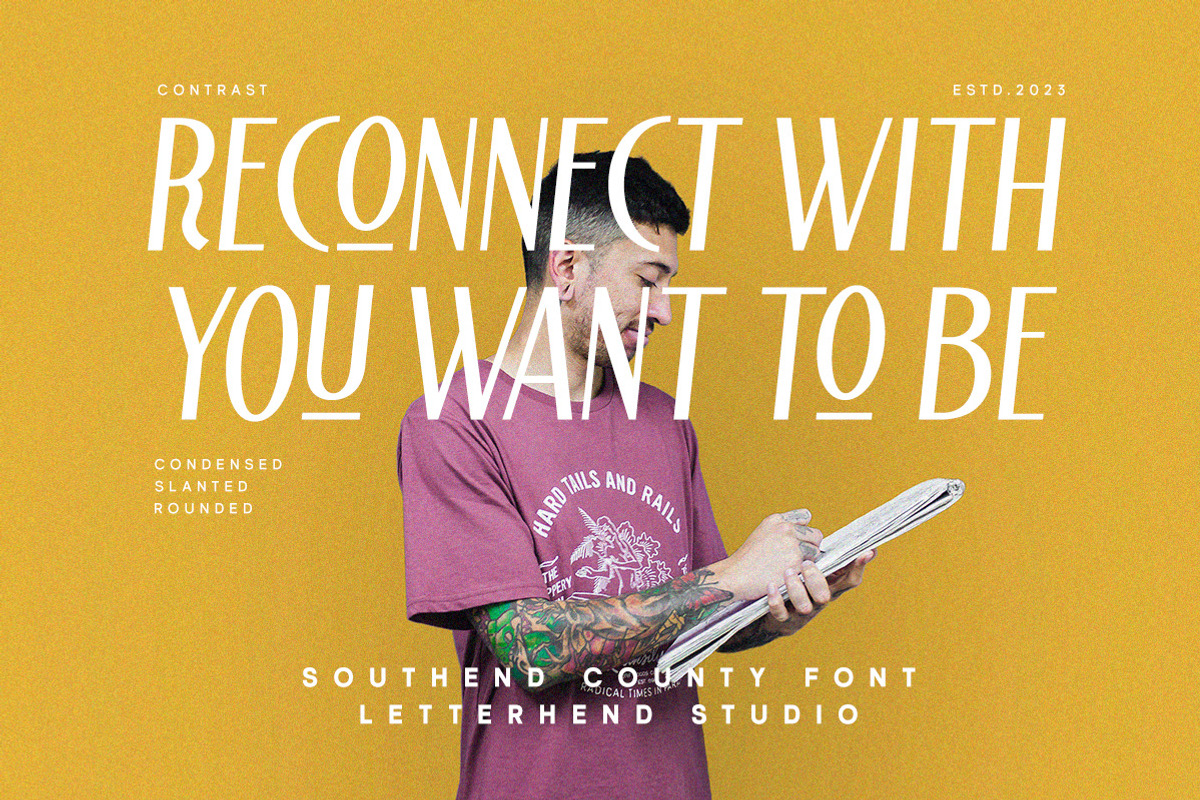 Southend Country - Condensed Font, a Sans Serif Font by Letterhend Studio (Photo 6 of 10)