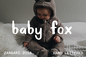 Baby Fox brush font