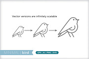 Minimal bird icons, an Outline Icon by Picture Window (Thumbnail 4 of 5)