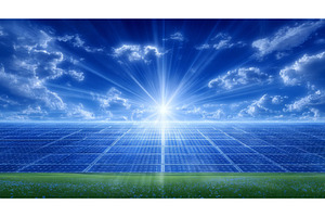 The image features solar panels set, an Industrial Photo by ZinetroN