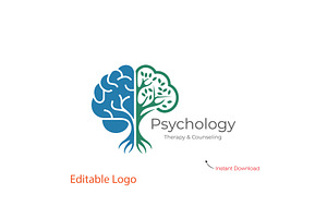 Brain & Tree of Life Logo Template, a Branding & Logo Template by YUDesignStore