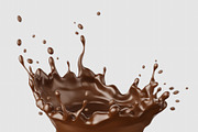 Milk Chocolate fluid splash JPG+PNG, an Object Graphic by LoopAll (Thumbnail 1 of 4)