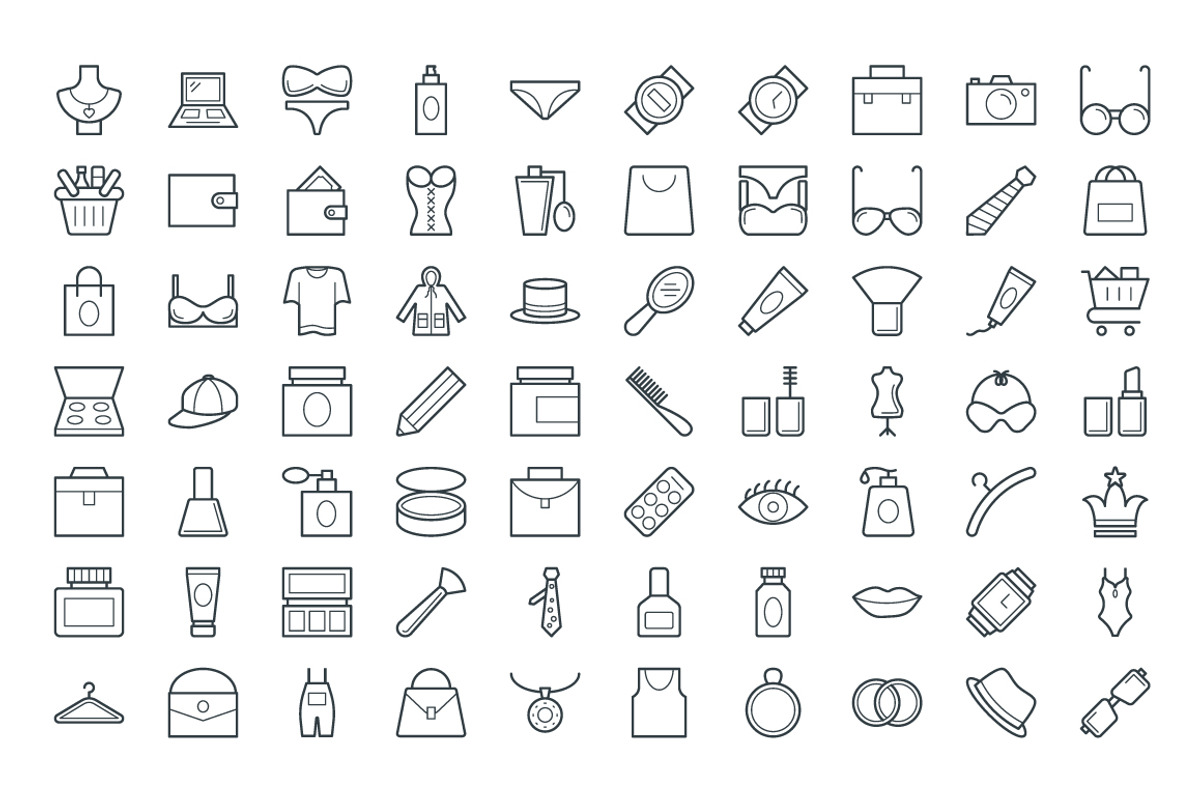 250+ Fashion and Clothes Icons, an Outline Icon by Vectors Market (Photo 2 of 5)