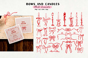 Bows, Candles and Frames. Vector set, an Object Graphic by VerAna (Thumbnail 6 of 12)