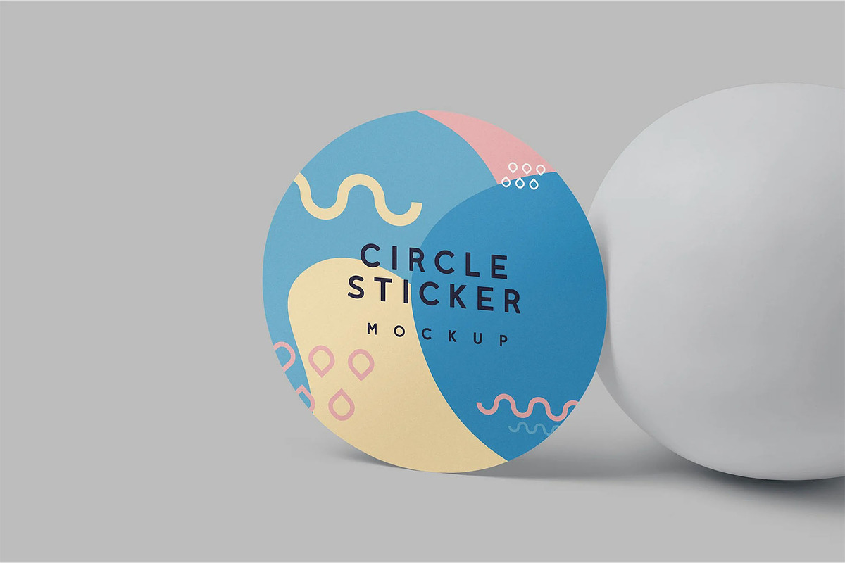Round Sticker Mockups, a Packaging Mockup by megostudi0 (Photo 6 of 7)