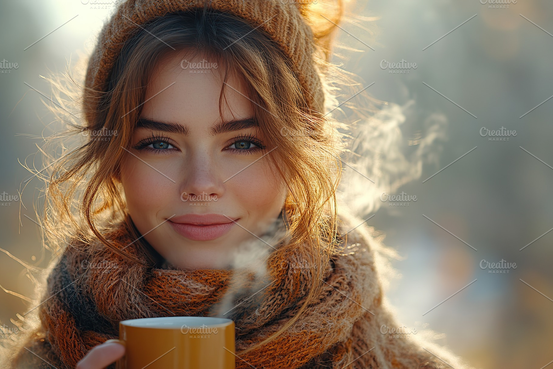 Sleepy woman drinking hot coffee while having breakfast early in the morning, a Person Photo by AlyaAnd