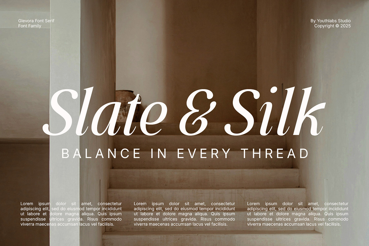 Glevora - Elegant Serif Family, a Serif Font by Youthlabs Studio (Photo 6 of 18)